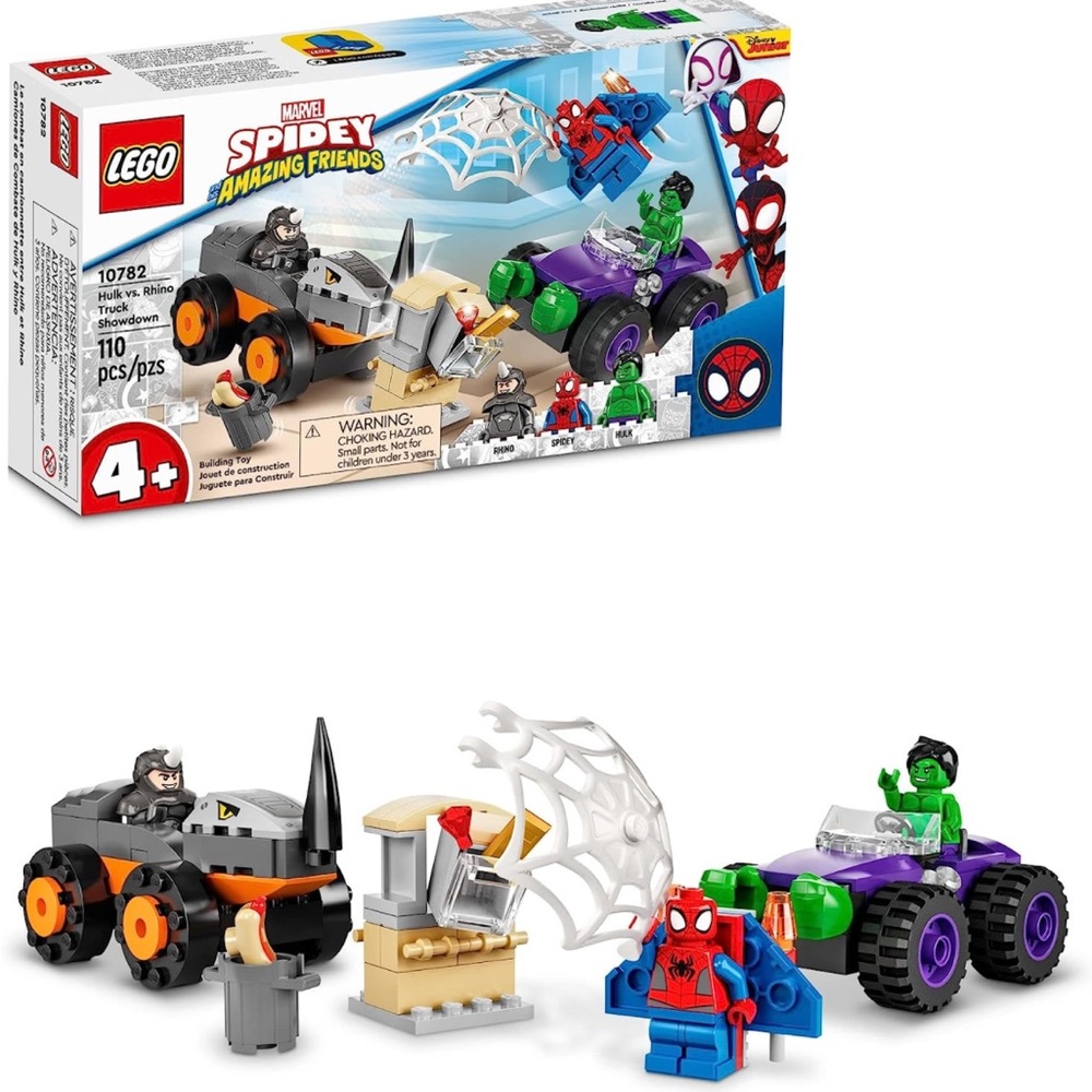 LEGO Marvel Spiderman Hulk vs. Rhino Monster Truck Showdown (Brand New)